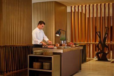 Crystal Foyer Live Food Presentation