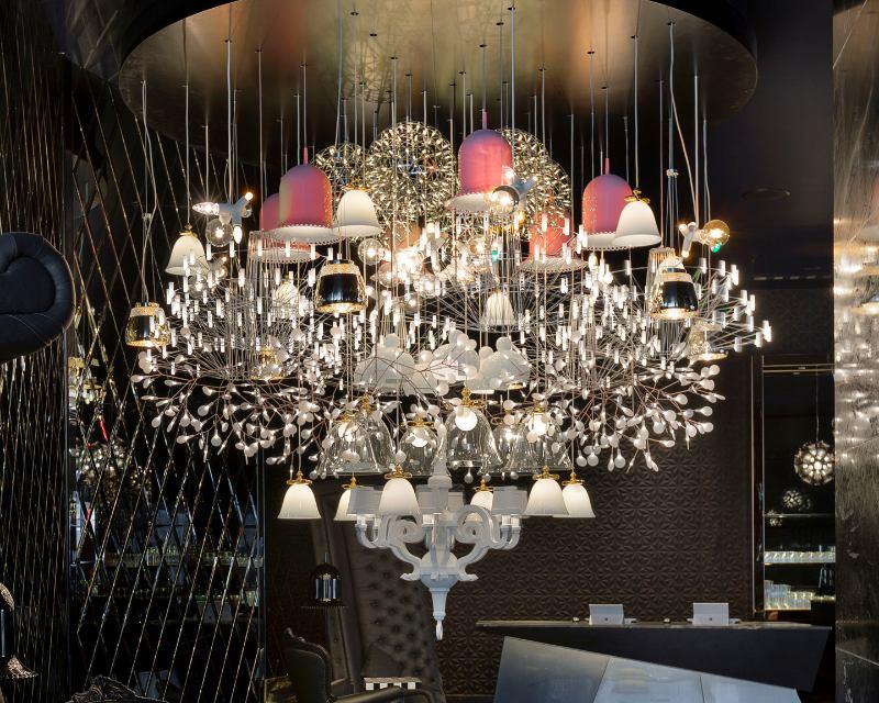 Large chandelier at SO/ Auckland