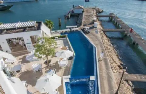 Charming swimming pools at SBG near Minitas Beach